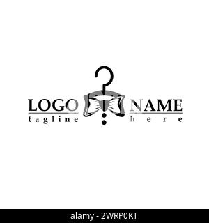 bow tie logo design vector Stock Vector