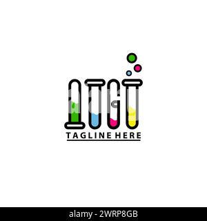 text logo tube template logo design Stock Vector