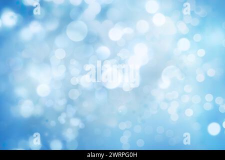 Bokeh circles abstract blue background Stock Photo