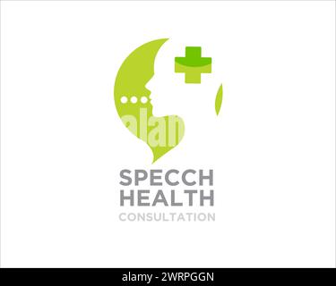 mental health consulting logo designs for medical consult Stock Vector