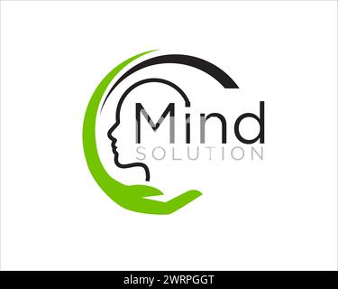 mind solution logo designs for medical consult logo Stock Vector