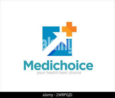 medical choice logo designs simple for medical and health service Stock Vector