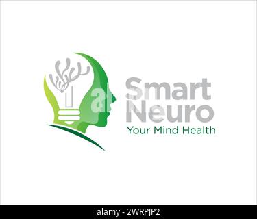 smart neuron logo designs for medical consult and service Stock Vector
