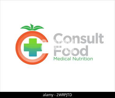 fruit health food for nutrition consult logo designs Stock Vector