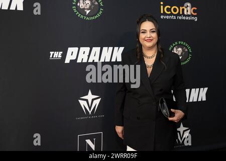Hollywood, USA. 13th Mar, 2024. Maureen Bharoocha attends the arrivals of the red carpet premiere of “The Prank” at The Ricardo Montalban Theater Hollywood, CA on March 13, 2024. (Photo by Corine Solberg/SipaUSA) Credit: Sipa USA/Alamy Live News Stock Photo