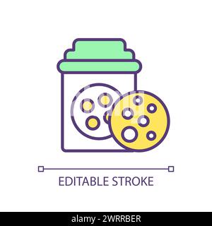 Biodegradable plastics production RGB color icon Stock Vector