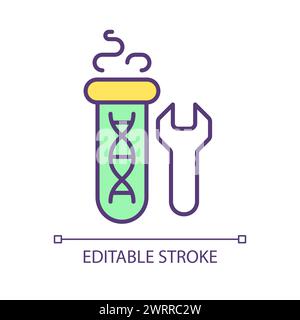 Gene artificial regulation RGB color icon Stock Vector