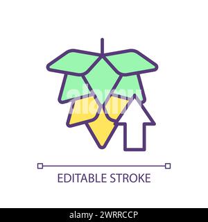 Crop quality improvement RGB color icon Stock Vector