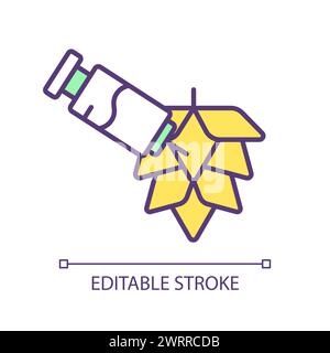 Grapes genetic improvement RGB color icon Stock Vector