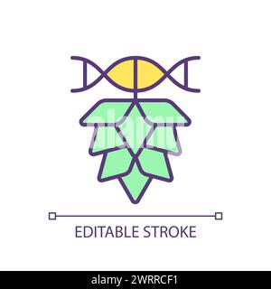 Crop genetic modification RGB color icon Stock Vector
