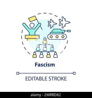 Faschism ideology multi color concept icon Stock Vector