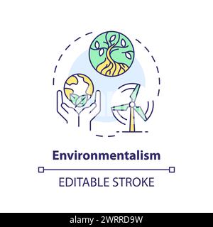 Environmentalism political movement multi color concept icon Stock Vector