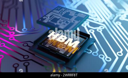High bandwidth Memory concepts backgrounds. 3d rendering Stock Photo ...