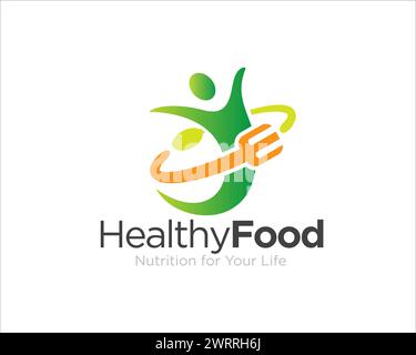 healthy food nutrition logo designs for medical clinic health logo Stock Vector