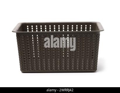 Empty shopping basket isolated on white background. Stock Photo