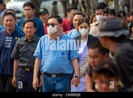 Thailand. 14th Mar, 2024. Former Thai Prime Minister Thaksin Shinawatra seen during his visit to the Royal Park Rajapruek in Chiang Mai. Thaksin Shinawatra began his first public appearances since leaving detention. (Photo by Pongmanat Tasiri/SOPA Images/Sipa USA) Credit: Sipa USA/Alamy Live News Stock Photo