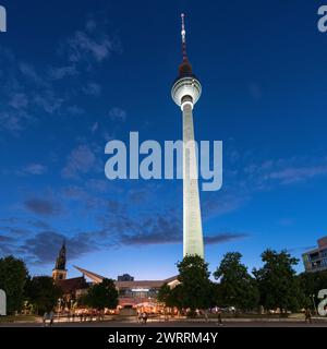 Berliner Fernsehturm, East Berlin, Germany Stock Photo