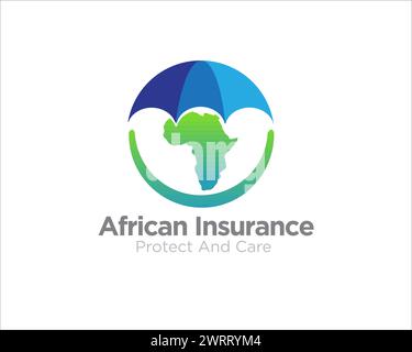 african insurance logo designs for medical protection logo Stock Vector