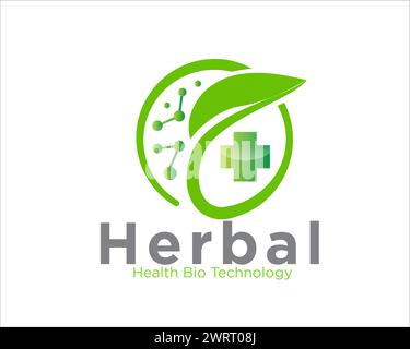 herbal medical traditional logo designs for medical service and clinic health Stock Vector