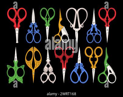 Colorful scissors for creativity Stock Vector