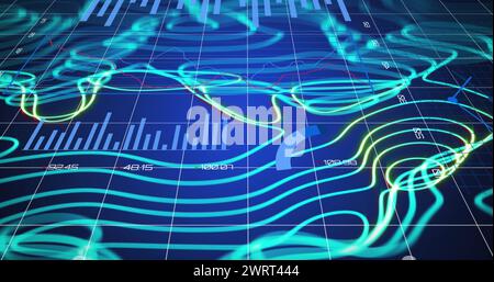 Image of data processing and network of connections Stock Photo