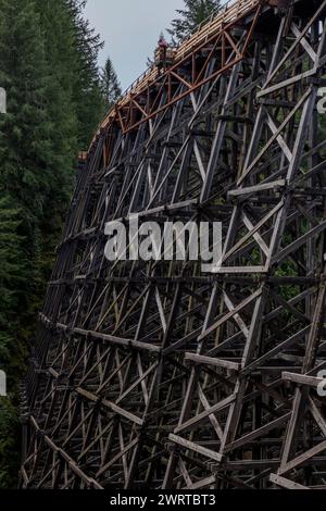 The Kinsol Trestle over the Koksilah River, now part of the Cowichan Valley Trail in Shawnigan Lake, British Columbia, Canada. Stock Photo