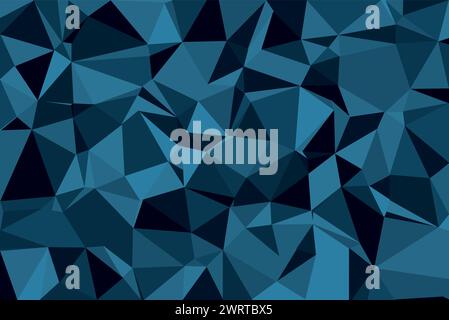 triangles low poly blue abstract background wallpaper vector illustration Stock Vector