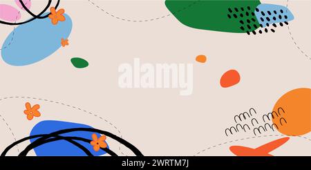 Minimalism abstract square art templates with floral and geometric elements. Pattern for social media posts, mobile apps, banners design and ads. Stock Vector