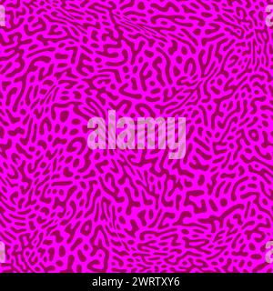 Line seamless pattern. Repeating brain pattern. Turing shape background. Repeated coral lines. Organic texture. Irregular diffusion for design prints Stock Vector