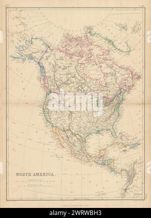 North America 'Gadsden or Arizona'. Early territorial boundaries. LOWRY 1860 map Stock Photo