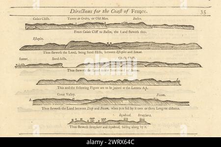 France coast profile Pas-de-Calais Boulogne Etaples Dieppe MOUNT & PAGE ...