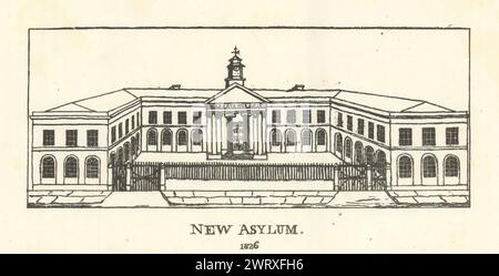 New Asylum for Female Orphans 1826, South Lambeth. Now Christ Church 1827 Stock Photo
