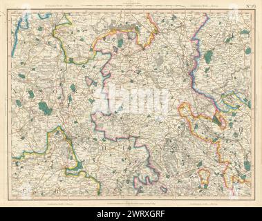 CHILTERN HILLS & UPPER THAMES VALLEY. Buckinghamshire, Oxfordshire CARY 1832 map Stock Photo