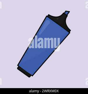 Highlighter Pen Vector Illustration Icon School Office Stationery Important Highlighter Vector Stock Vector