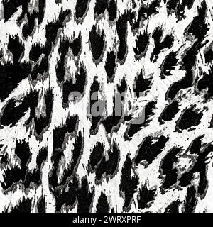 Seamless texture photo of snow leopard cotton cloth material. Stock Photo
