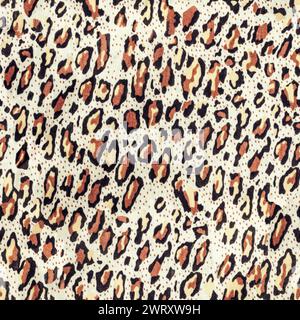 Seamless texture photo of leopard patterned cloth material. Stock Photo