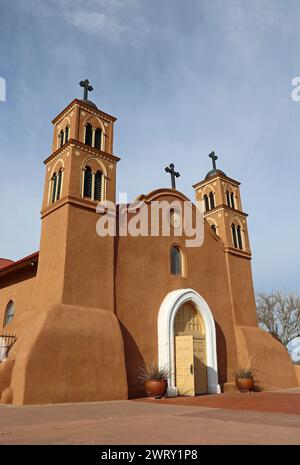 San Miguel de Socorro vertical, New Mexico Stock Photo