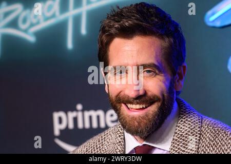 London, UK. 14 March 2024. Jake Gyllenhaal attending a screening for Road House at the Curzon Mayfair, London. Photo credit should read: Matt Crossick/Alamy Live News Stock Photo