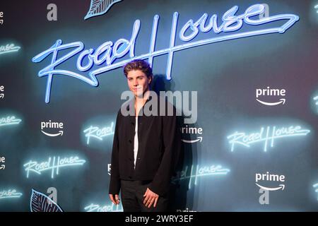 London, UK. 14 March 2024. Lukas Gage attending a screening for Road House at the Curzon Mayfair, London. Photo credit should read: Matt Crossick/Alamy Live News Stock Photo