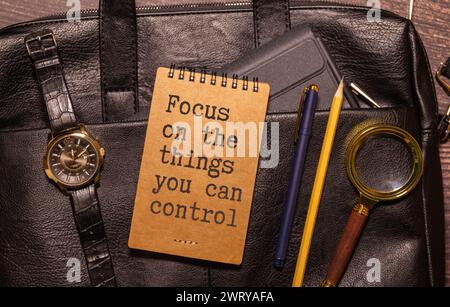 Focus on the things you can control Stock Photo - Alamy