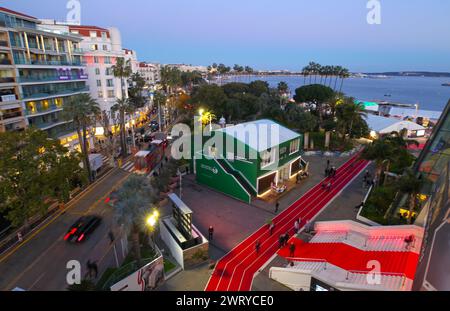 Cannes, France - March 14, 2024: MIPIM - The Global Urban Festival at the Palais des Festivals. Mandoga Media Germany, Real Estate, Immobilien, Immobilier, MAPIC, Trade Fair, Congress Stock Photo