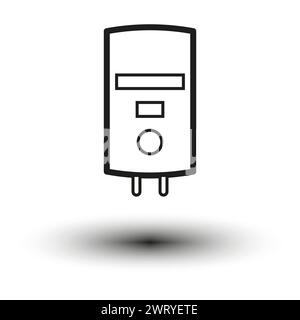 A stylized icon of an electric water heater. Vector illustration. EPS 10. Stock Vector