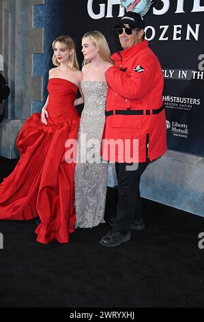 McKenna Grace, Emily Alyn Lind and Dan Aykroyd arrive at the NYC Premiere of 'Ghostbusters: Frozen Empire' at the Loews AMC Lincoln Square in New York Ctiy on March 14, 2024 Robin Platzer/ Twin Images/ Credit: Sipa USA/Alamy Live News Stock Photo