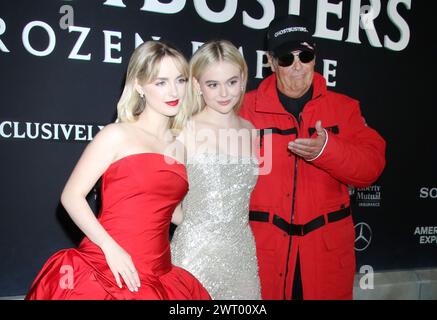 New York, NY, USA. 14th Mar, 2024. Mckenna Grace, Emily Alyn Lind and Dan Aykroyd at the premiere of Ghostbusters: Frozen Empire at AMC Lincoln Square Theater on March 14, 2024 in New York City Credit: Rw/Media Punch/Alamy Live News Stock Photo