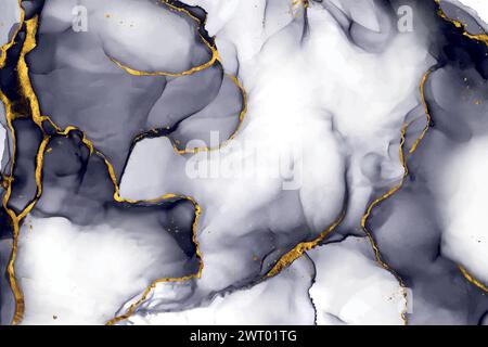Abstract vector gradient background with golden textures Stock Vector