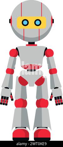Illustration of Robot Icon in Flat Style Stock Vector Image & Art - Alamy