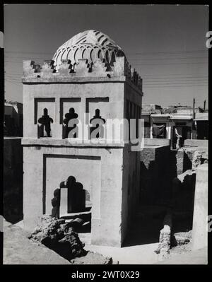 Morocco Marrakech Almoravid Qubba Plate 3. Swaan, Wim. 1967 or earlier Photographic production materials for Morocco: Marrakesh, Fez, Rabat Photographs of architecture were selected and digitized from these materials. Portraits, ethnographic images, and images of museum objects were excluded. Digital images are arranged geographically, first by country, then by city, then by site complex or monument, with all names in alphabetical order. Location names are derived from the Getty Thesaurus of Geographic Names (TGN)®, Library of Congress subject headings, and scholarly publications. Published im Stock Photo