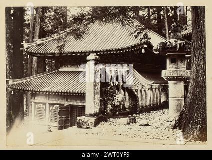 Kyōzō at the Nikkō Tōshō-gū shrine. Unknown, photographer 1850s–1890s View of the Kyozo, or storehouse for Buddhist sutras, at the Nikko Tosho-gu shrine. Stock Photo