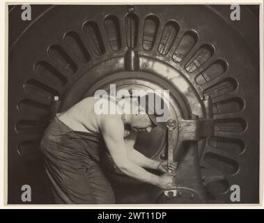 Power House Mechanic.. Lewis W. Hine, photographer (American, 1874 - 1940) about 1925 Inscribed on verso print in pencil: 'IPI/Power House'. Stock Photo