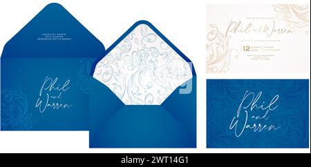 Set of wedding invitation cards with floral ornamental retro abstract isolated backgrounds Vector template for laser cutting, greetings cards template Stock Vector